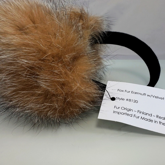 NWT$120 Surell Fox Fur Earmuffs with Velvet Band - Picture 6 of 6